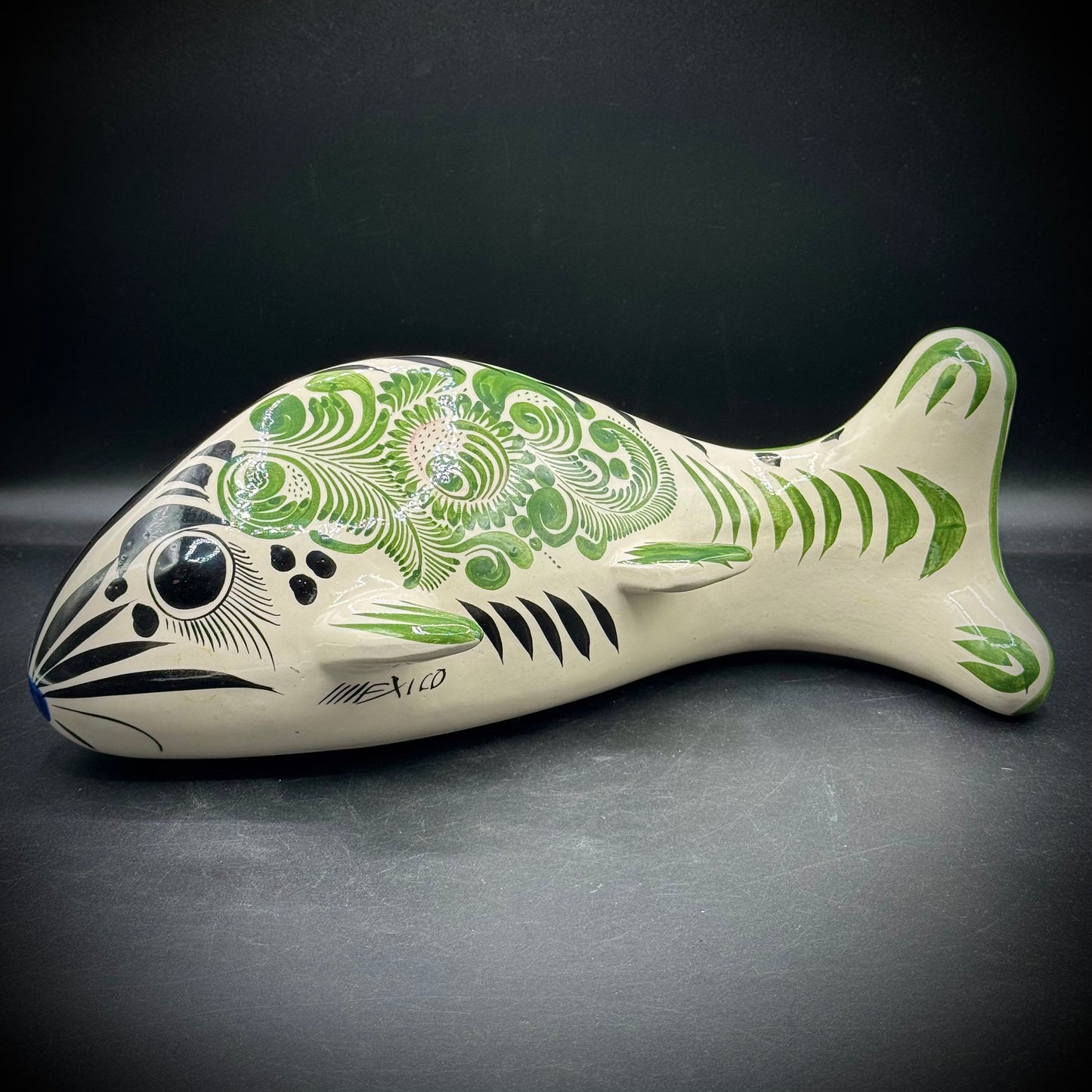 Large Signed Talavera Mexican Pottery Fish