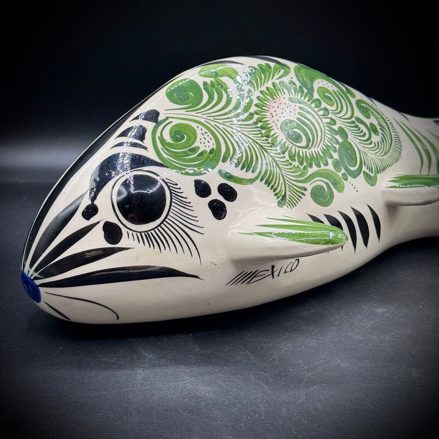 Large Signed Talavera Mexican Pottery Fish