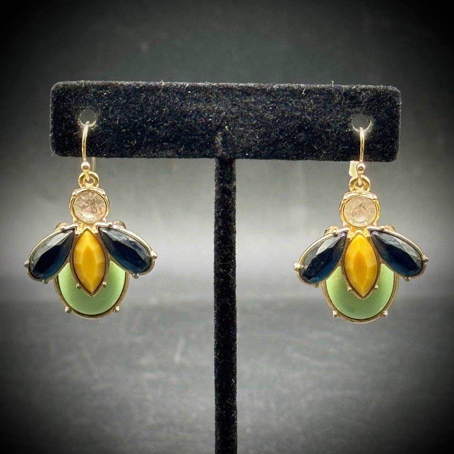 Enamel & Metal Bee Earrings