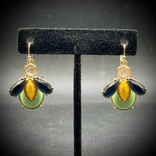 Enamel & Metal Bee Earrings