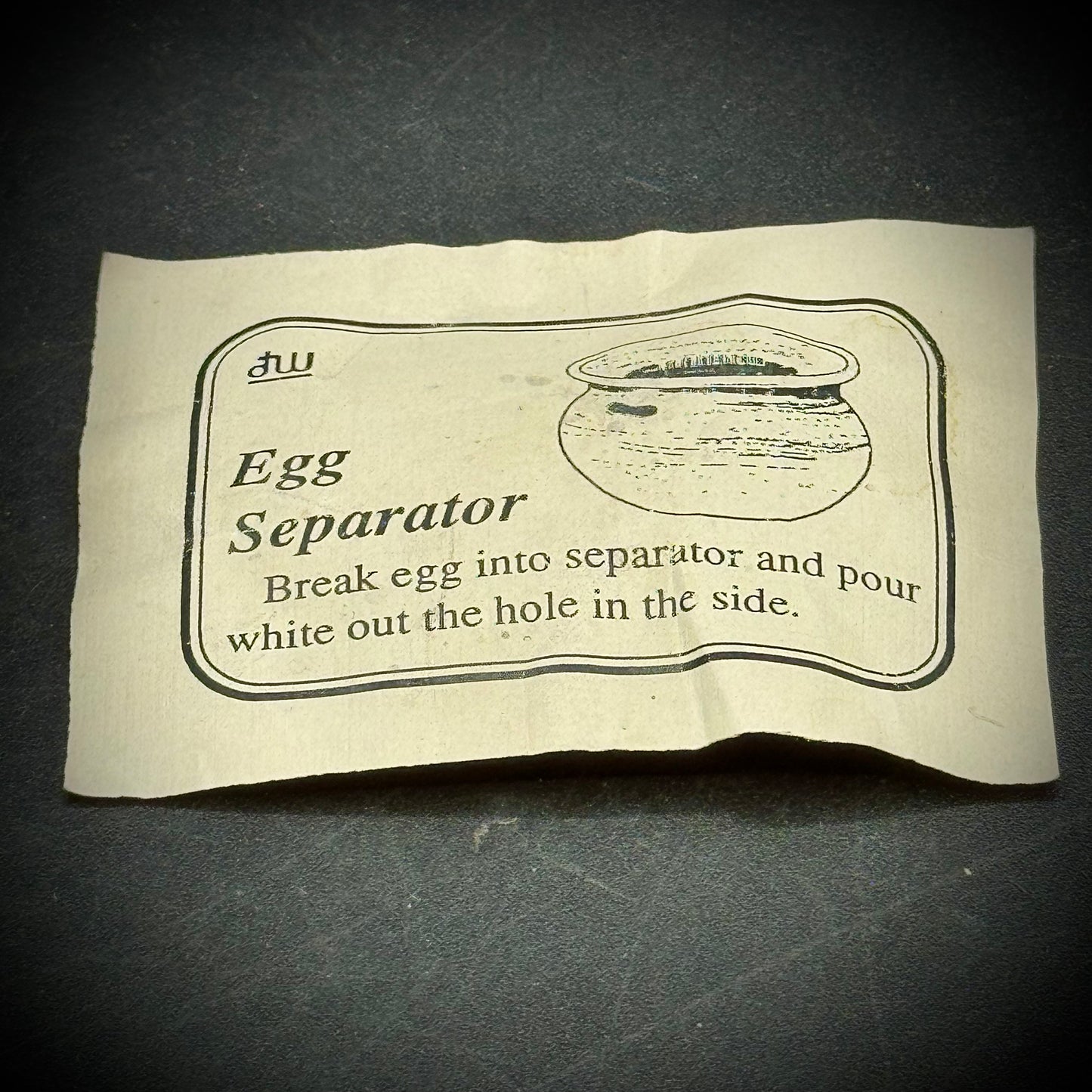 Studio JW Signed Egg Separator with Original Card