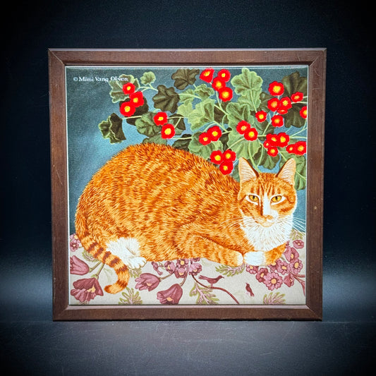 Vintage Tile Trivet with Cat Design by Orient for Avon