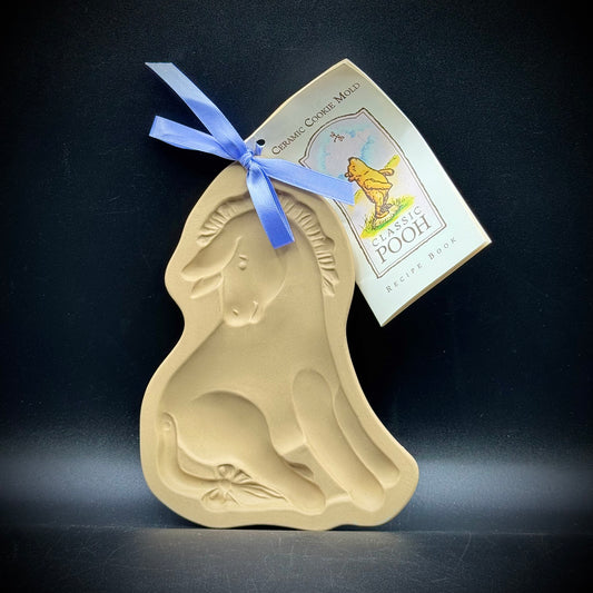 Vintage New Disney Eeyore Brown Bag Cookie Press with Original Recipe Book