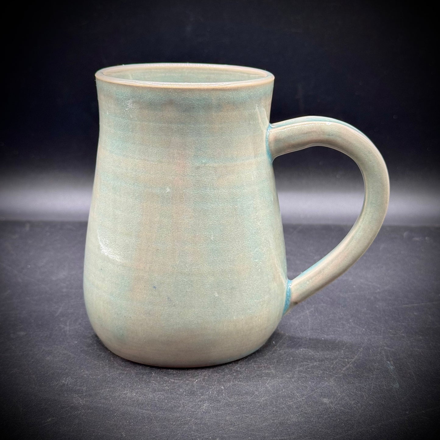 Hand Thrown Turtlerok Sea Foam Green Large Coffee Mug #1