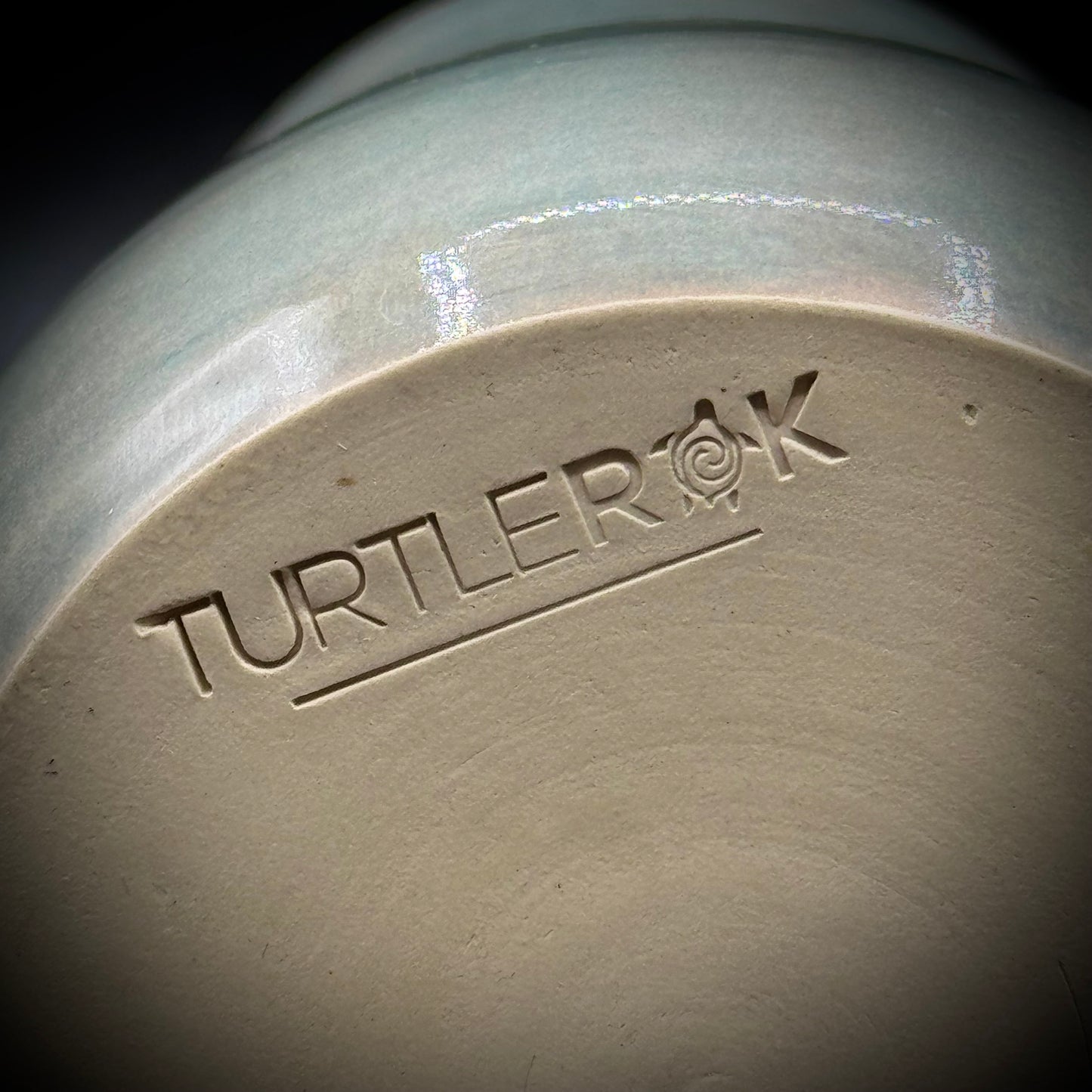 Hand Thrown Turtlerok Sea Foam Green Large Coffee Mug #1