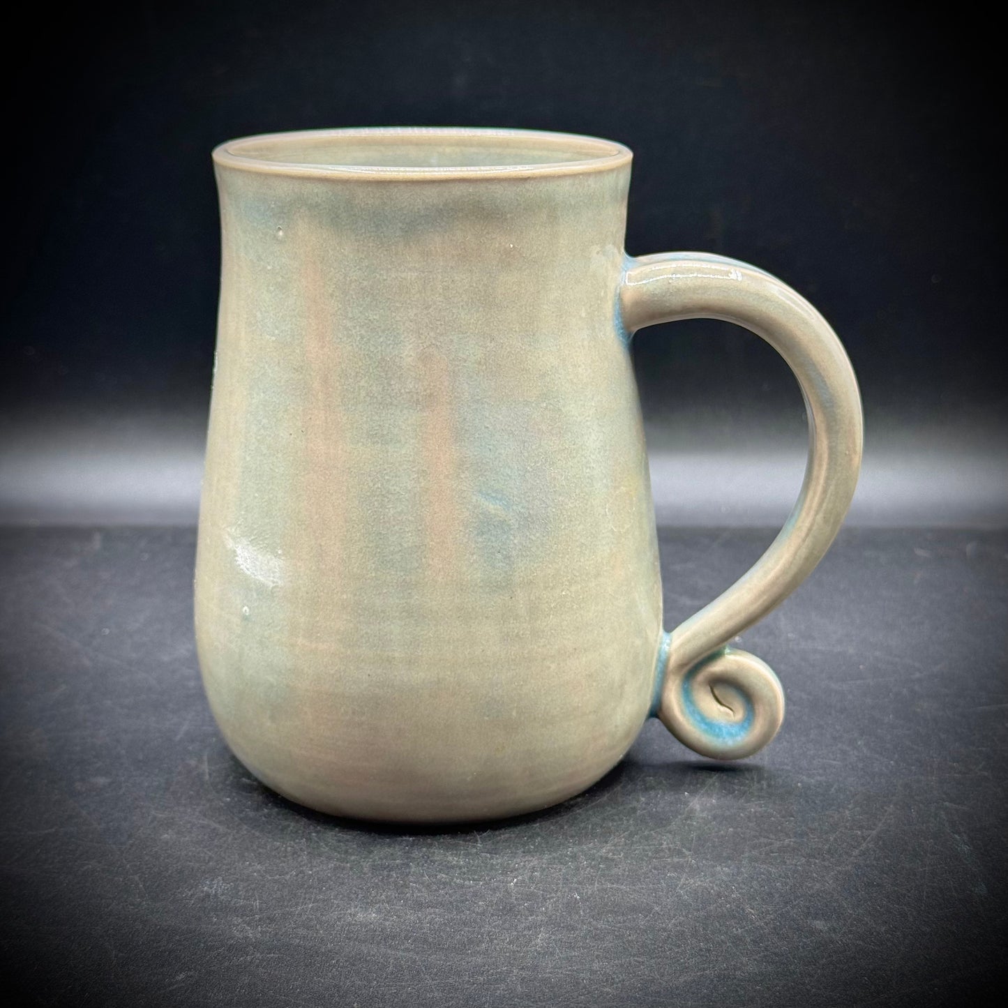 Hand Thrown Turtlerok Sea Foam Green Large Coffee Mug #2