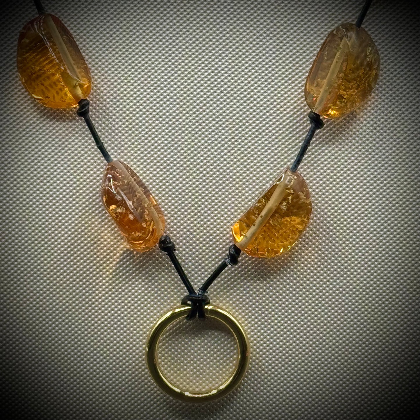 RARE Brendel Designer Faux Amber Necklace