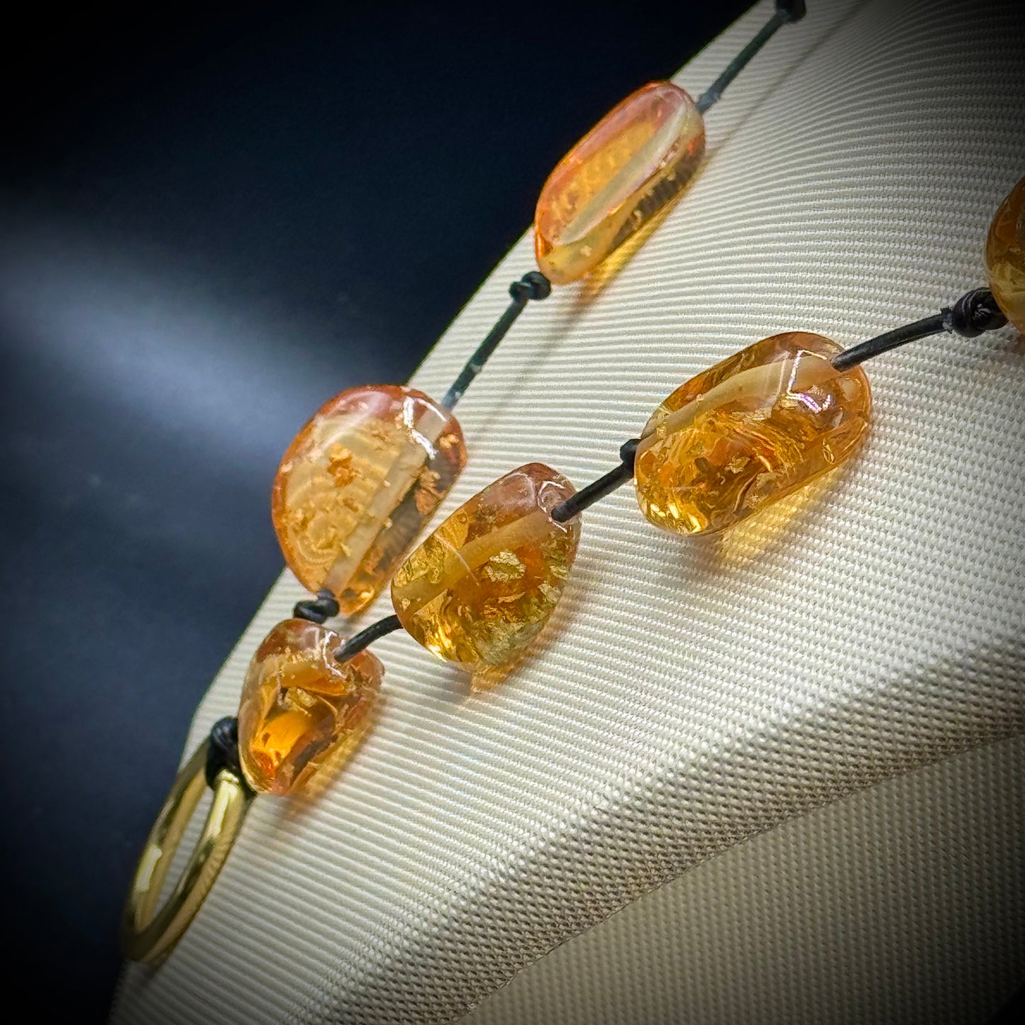 RARE Brendel Designer Faux Amber Necklace