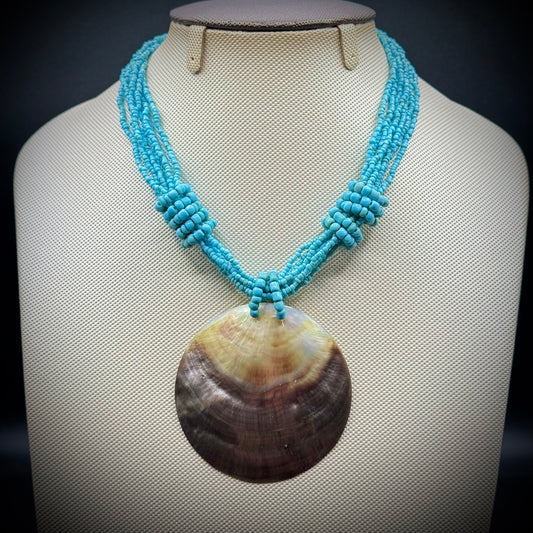 Hand Crafted Abalone & Bead Necklace
