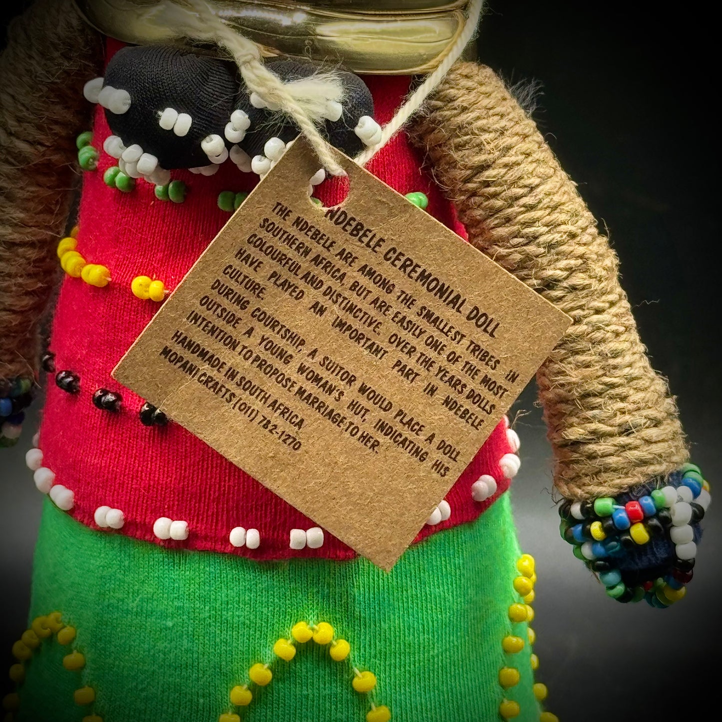 Hand Made African Doll with Tag