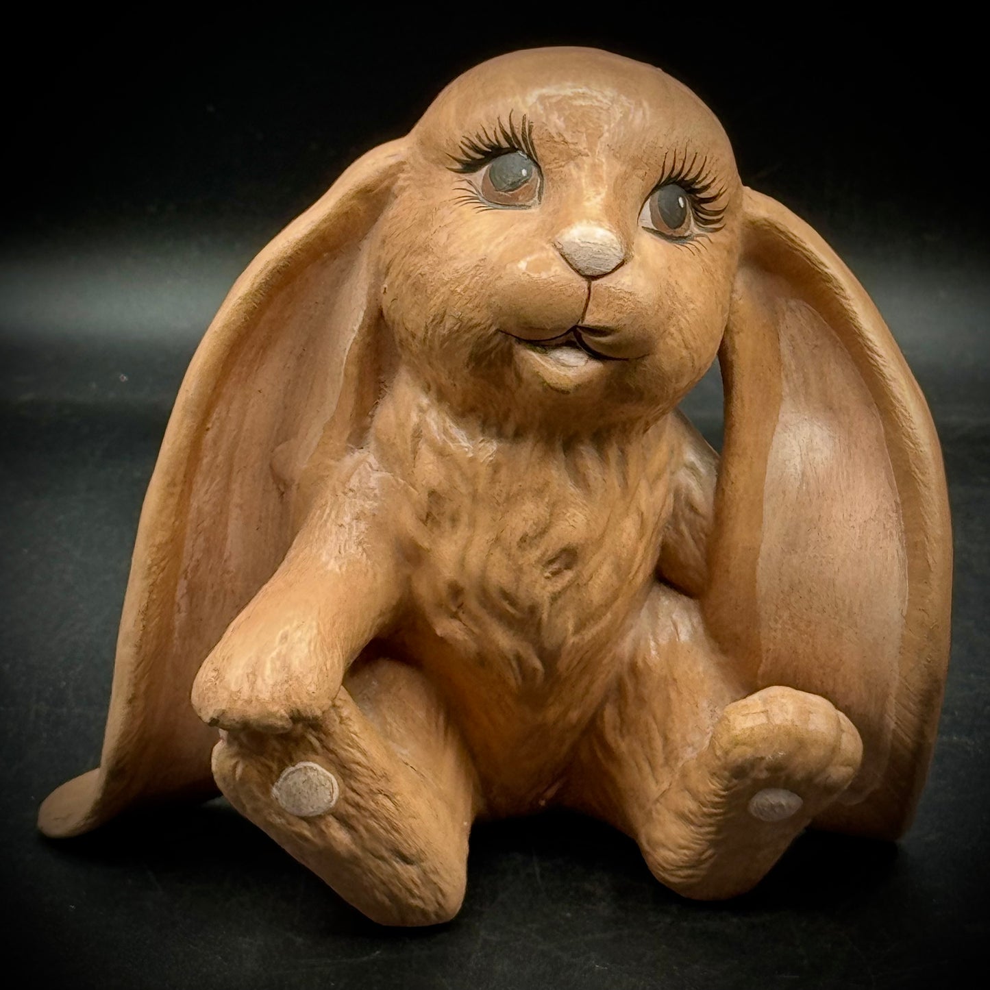 Adorable Pair of Vintage Ceramic Flop Ear Bunnies