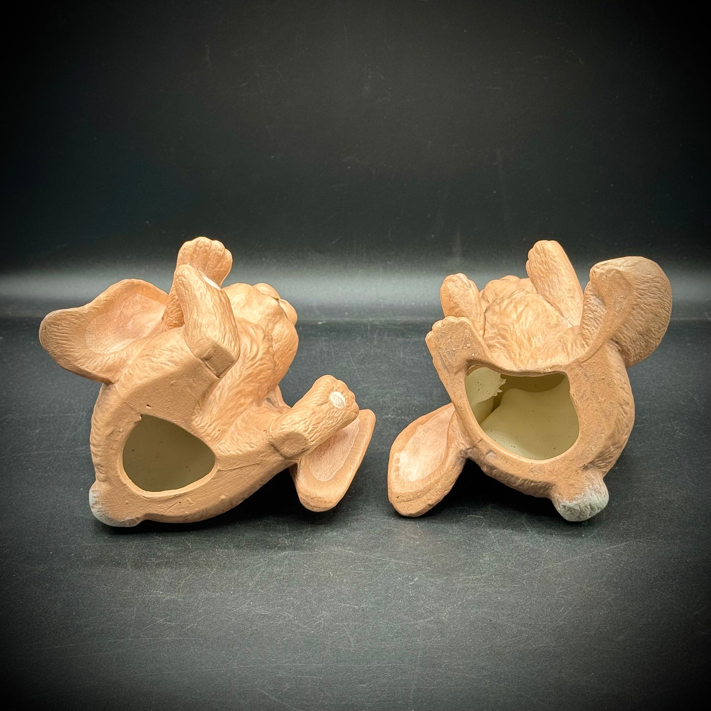Adorable Pair of Vintage Ceramic Flop Ear Bunnies