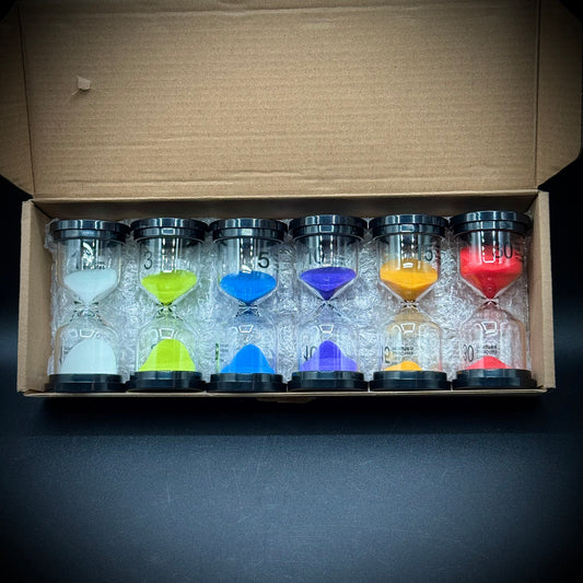 Set of Various Hourglass Timers