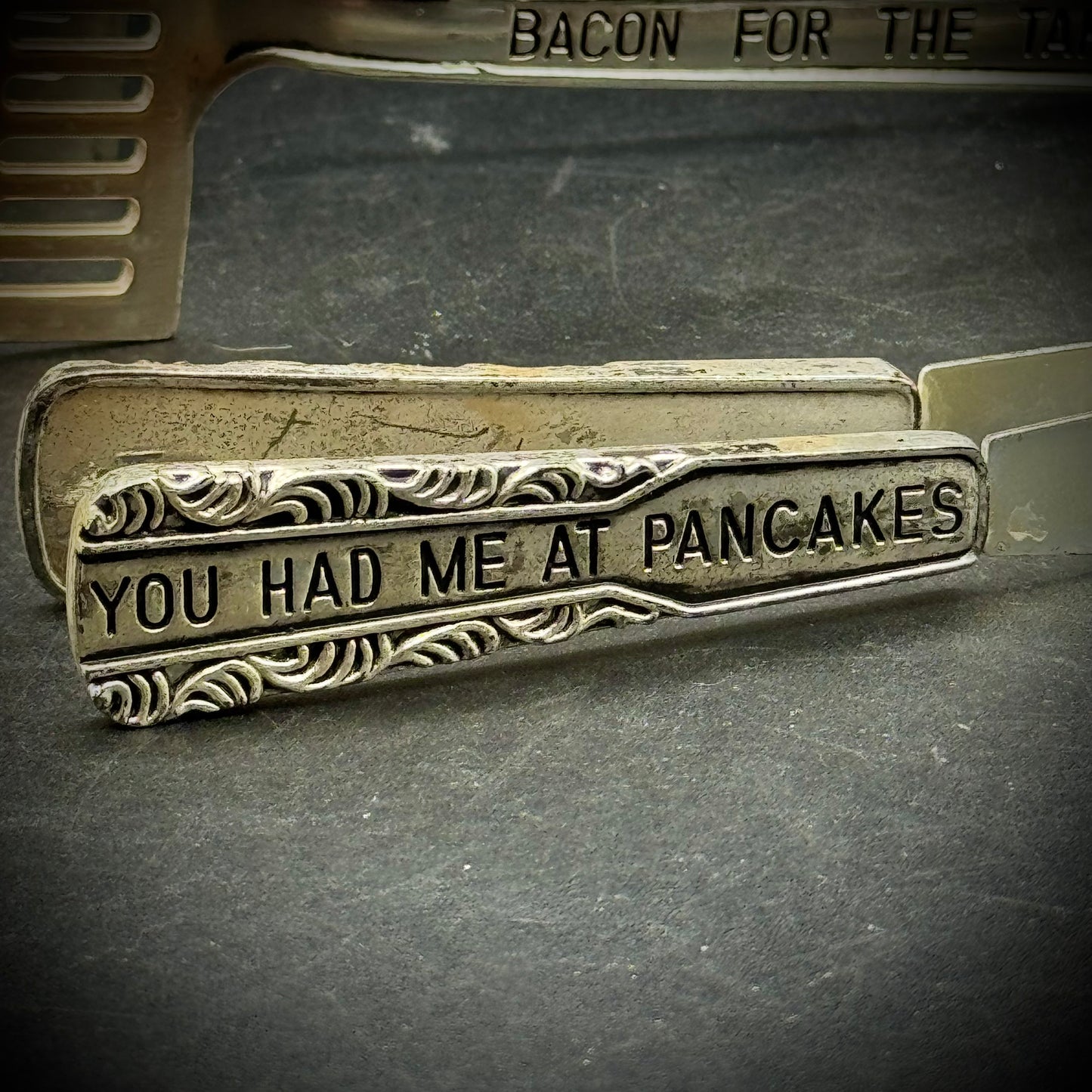 Set of 3 Metal Kitchen Tongs with Fun Messages by Mudpie