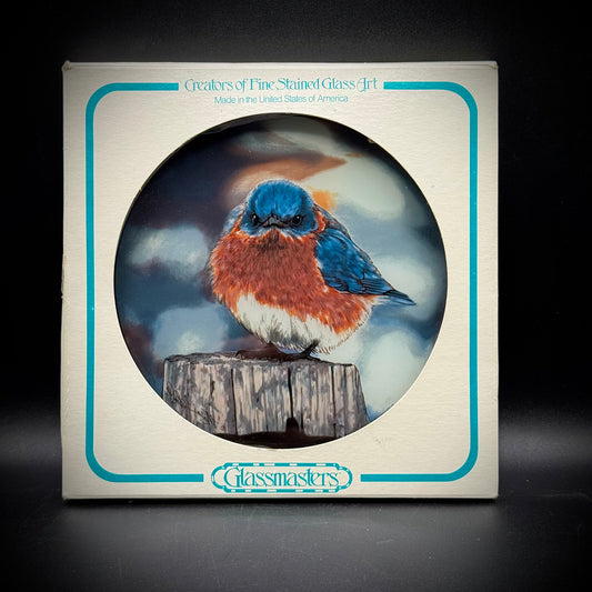 New in Box Glassmasters Bird Hanging Glass Suncatcher