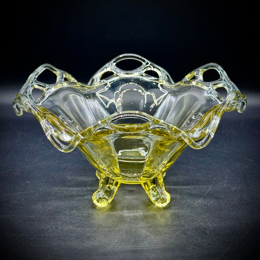 Vintage Fostoria Amber Footed Candy Dish