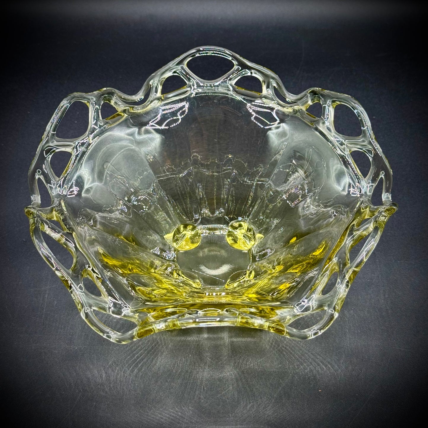 Vintage Fostoria Amber Footed Candy Dish