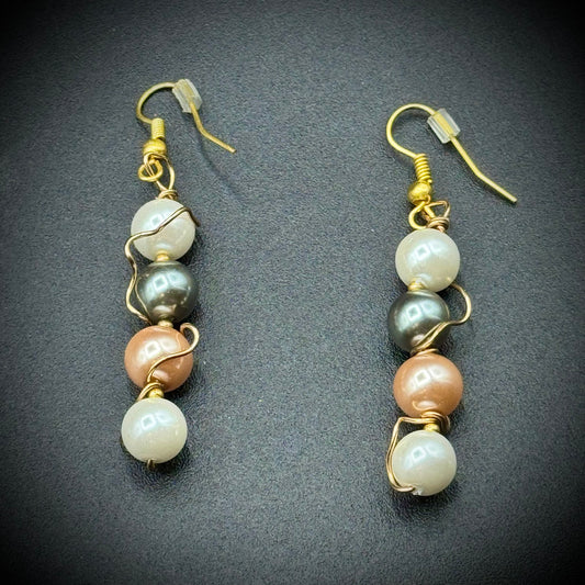 Faux Pearl Dangle Earrings