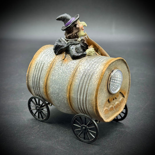 New Trans Pac Witch Barrel Halloween Decor