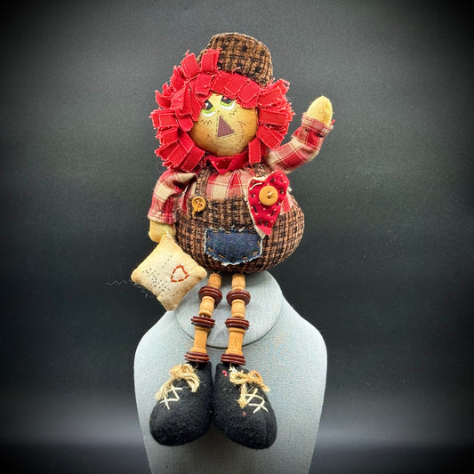 Fall Motif Scarecrow Shelf Sitter