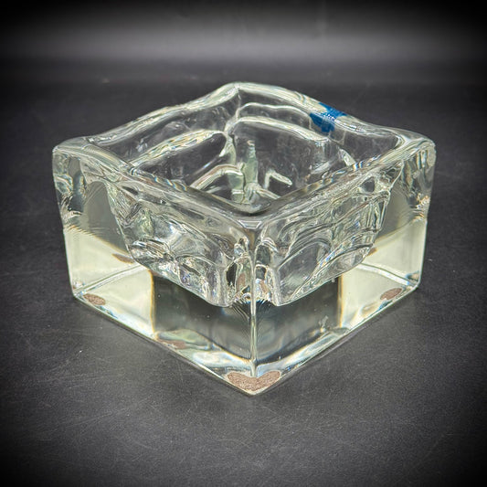 RARE Nuutajarvi Finish Art Glass Square Bowl
