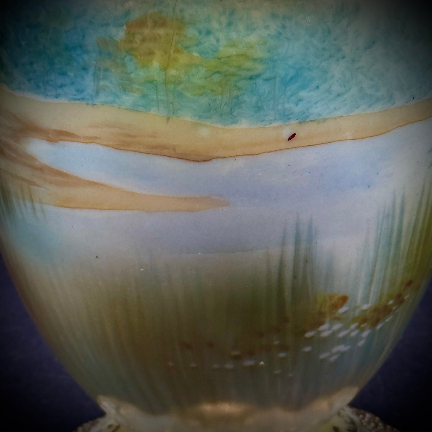 Antique c. 1920 Nippon Hand Painted Large Vase