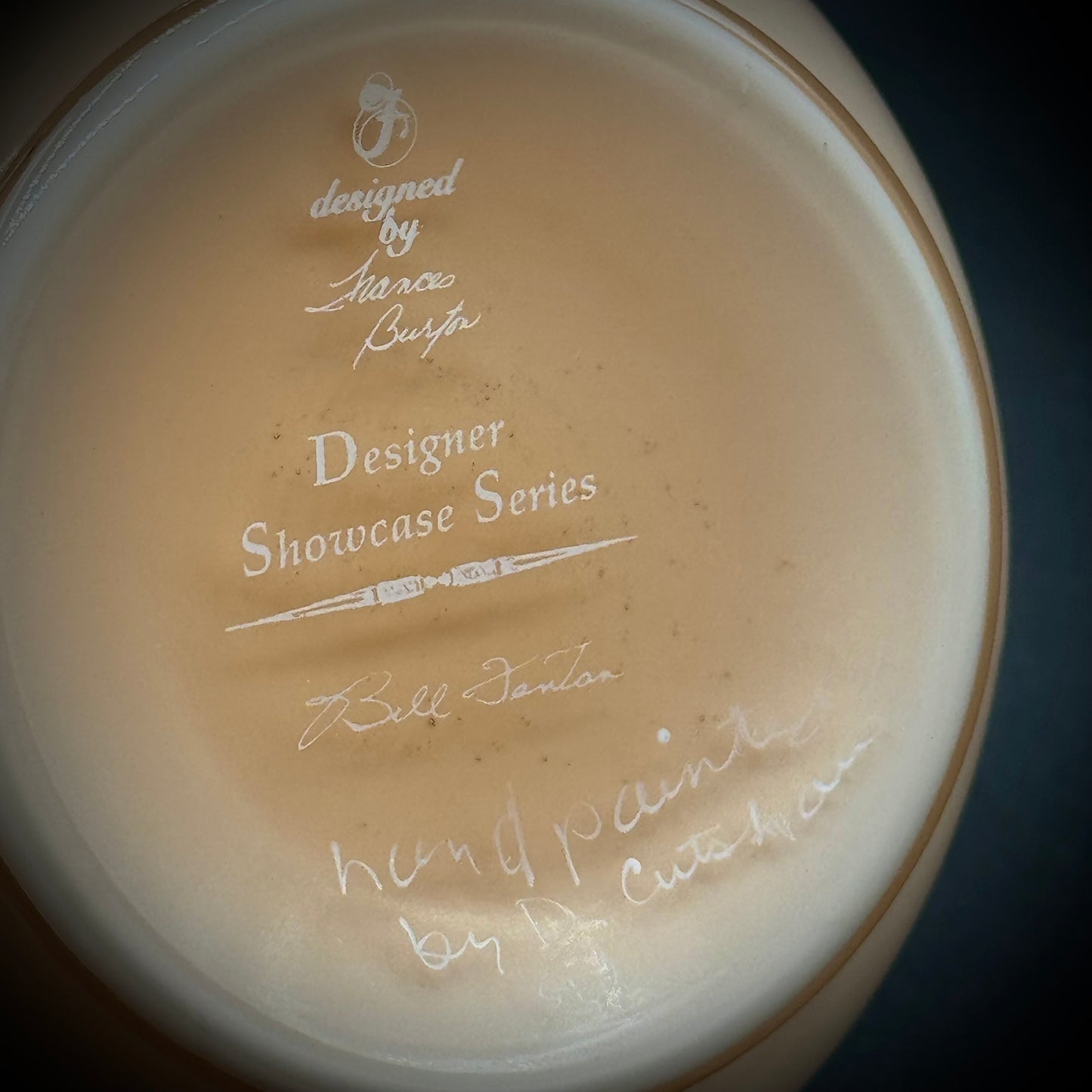 Vintage Fenton 2001 Designer Showcase Sunset Overlay Basket - Signed by Bill Fenton