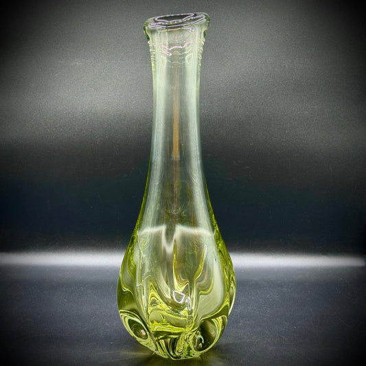 Vintage 15" Zelezny Brod Sklo Swung Glass Vase Czech Republic