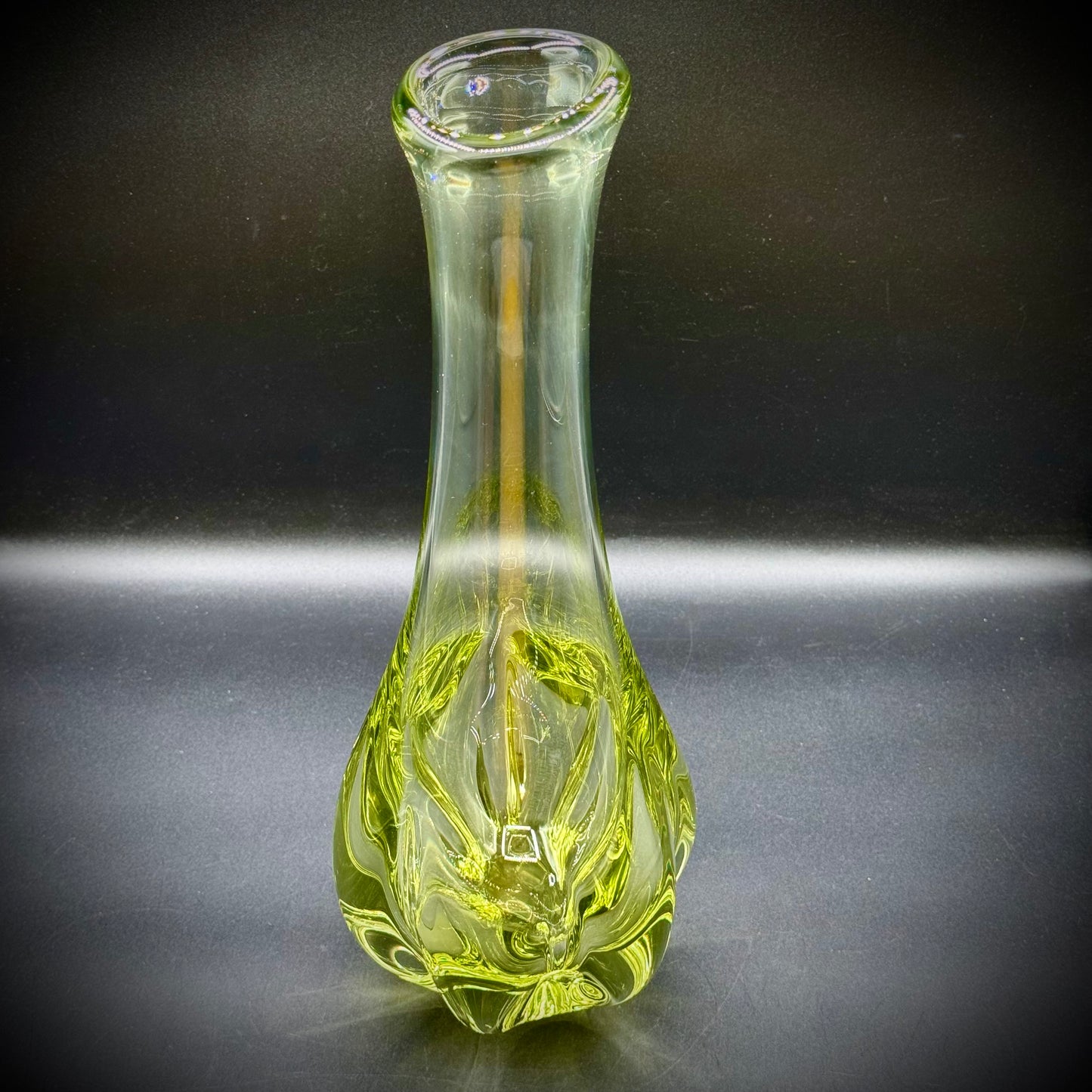 Vintage 15" Zelezny Brod Sklo Swung Glass Vase Czech Republic