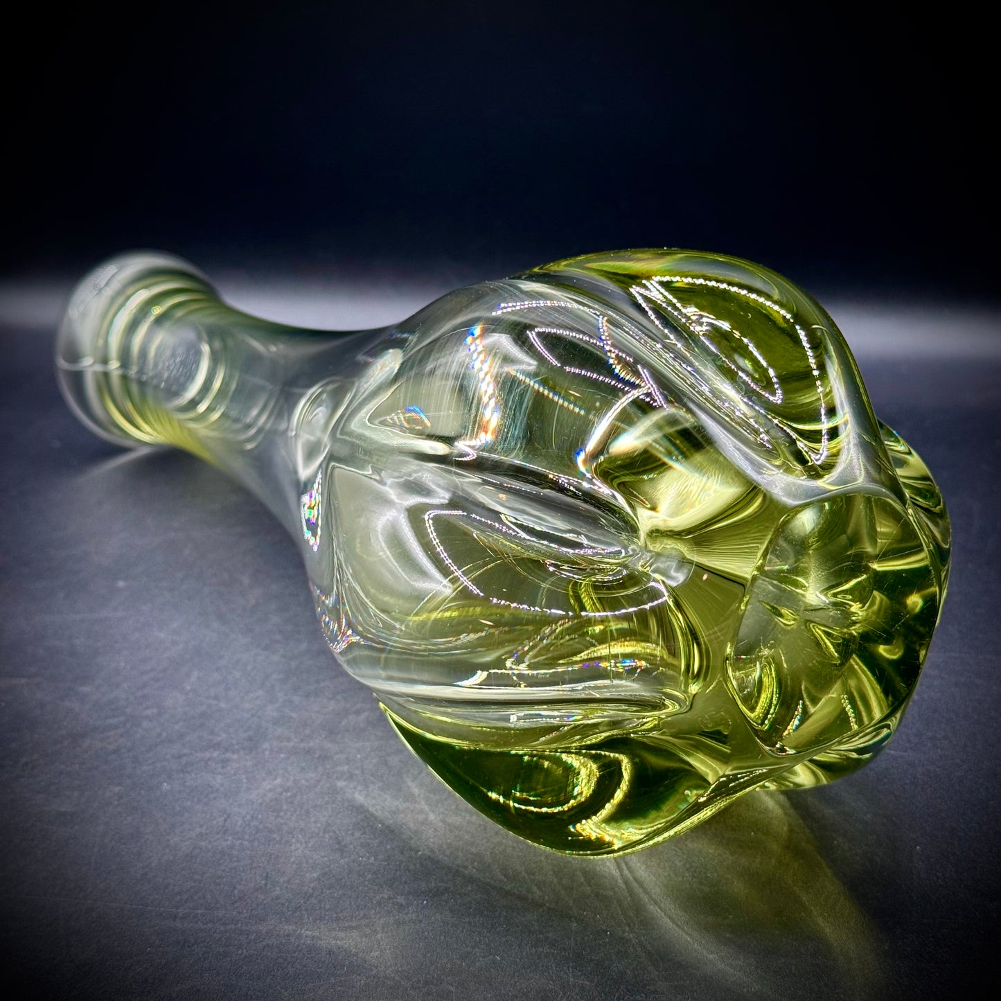 Vintage 15" Zelezny Brod Sklo Swung Glass Vase Czech Republic