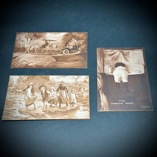 Three Unused Antique Postcards c. 1910 Set #3