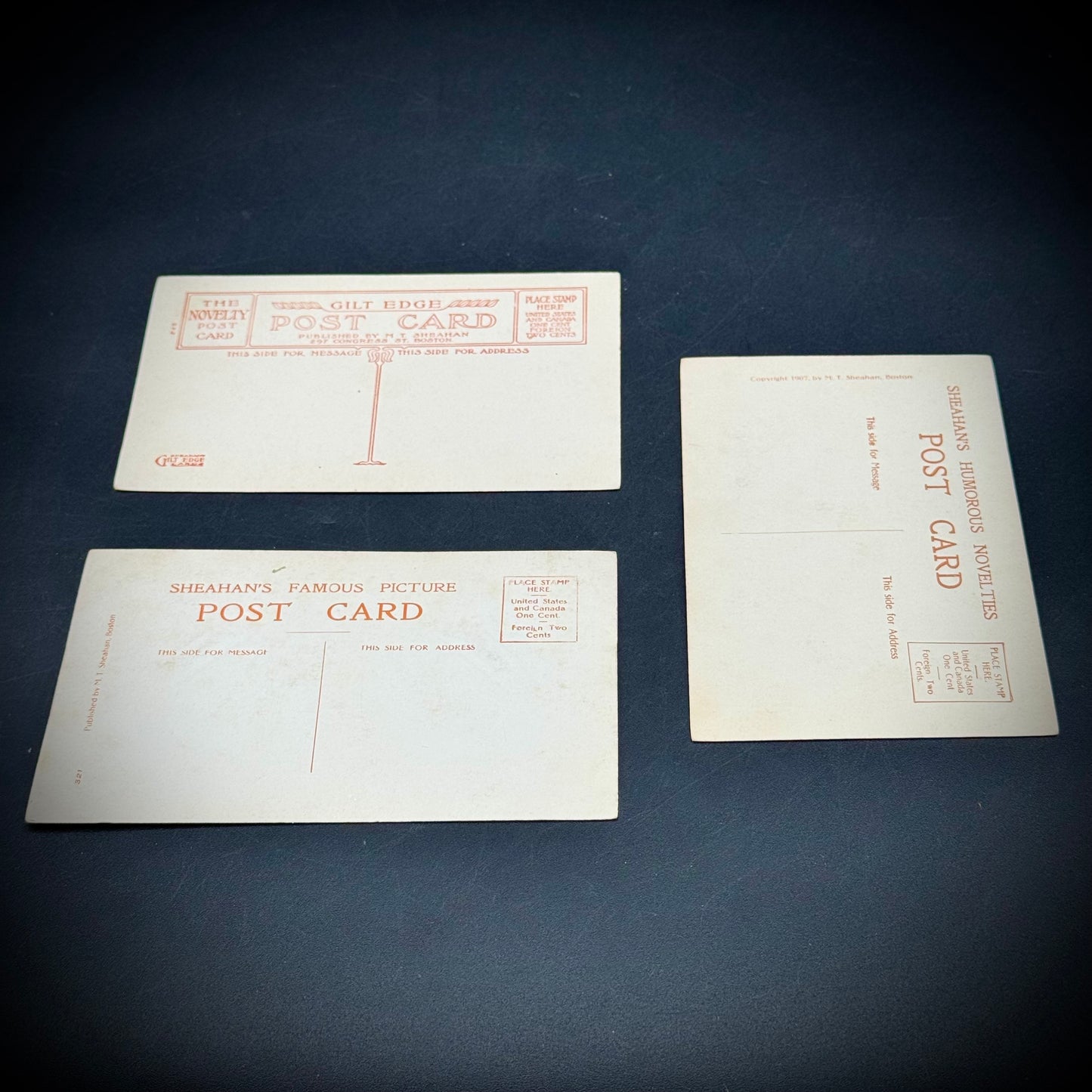 Three Unused Antique Postcards c. 1910 Set #3
