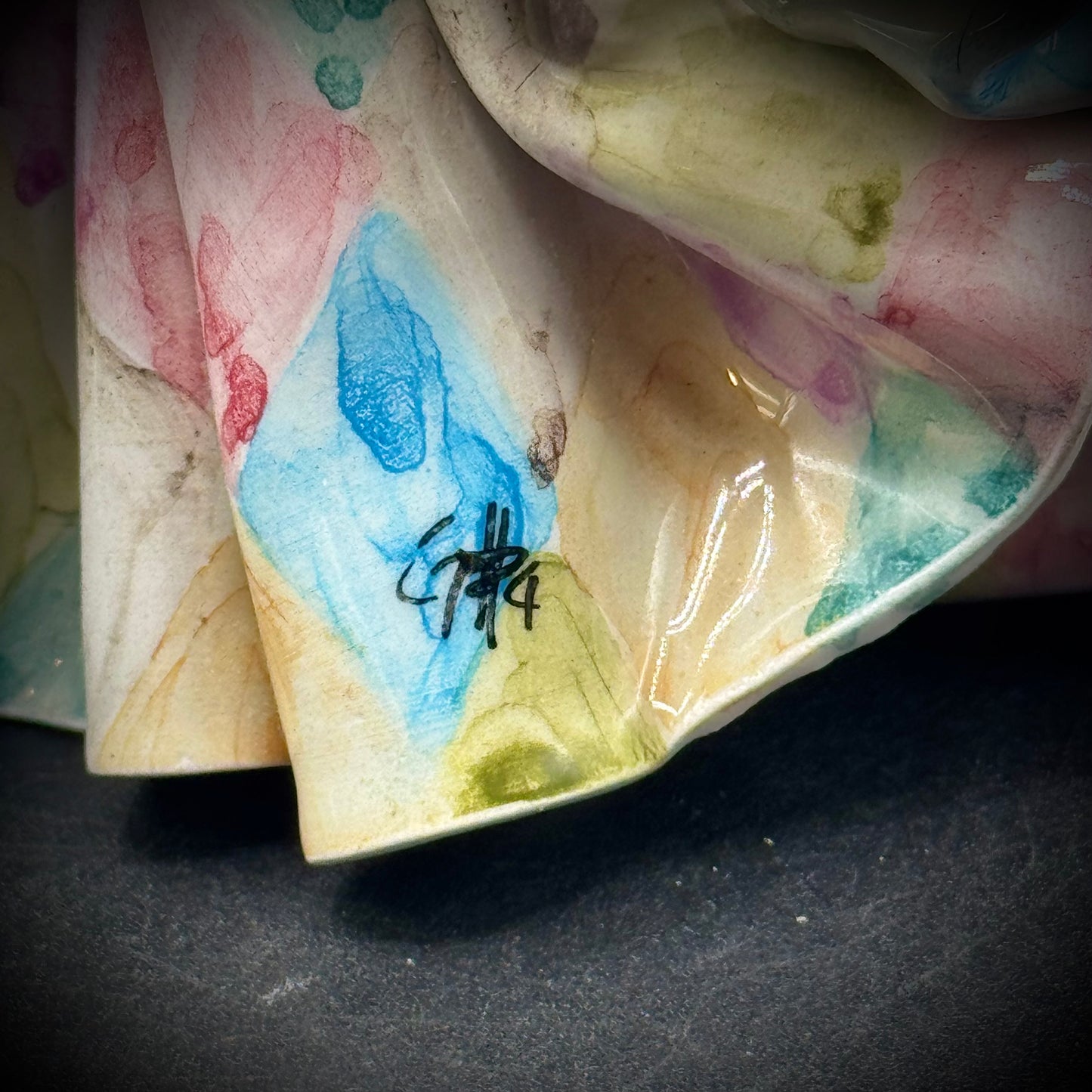 Vintage Gumps San Francisco Jester with Instrument Figurine - Made in Italy