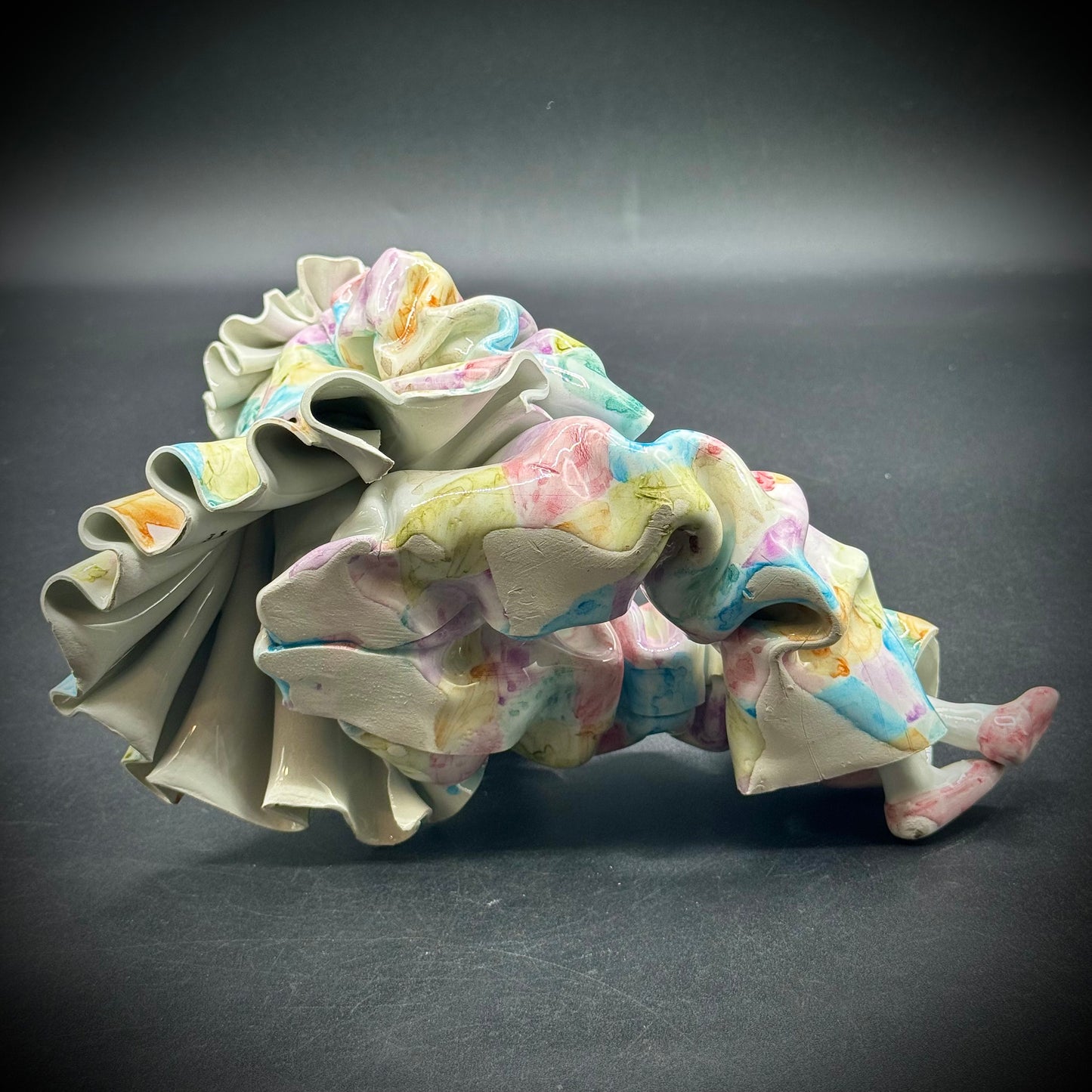 Vintage Gumps San Francisco Jester with Instrument Figurine - Made in Italy