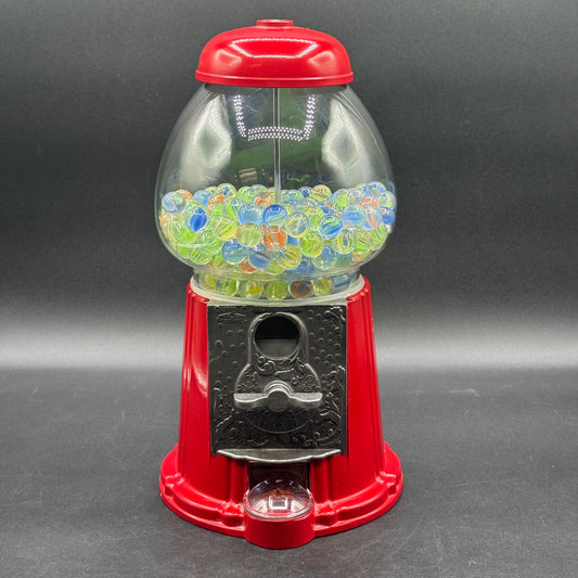 Vintage Carousel Gumball Machine Full of Cat's Eye Marbles