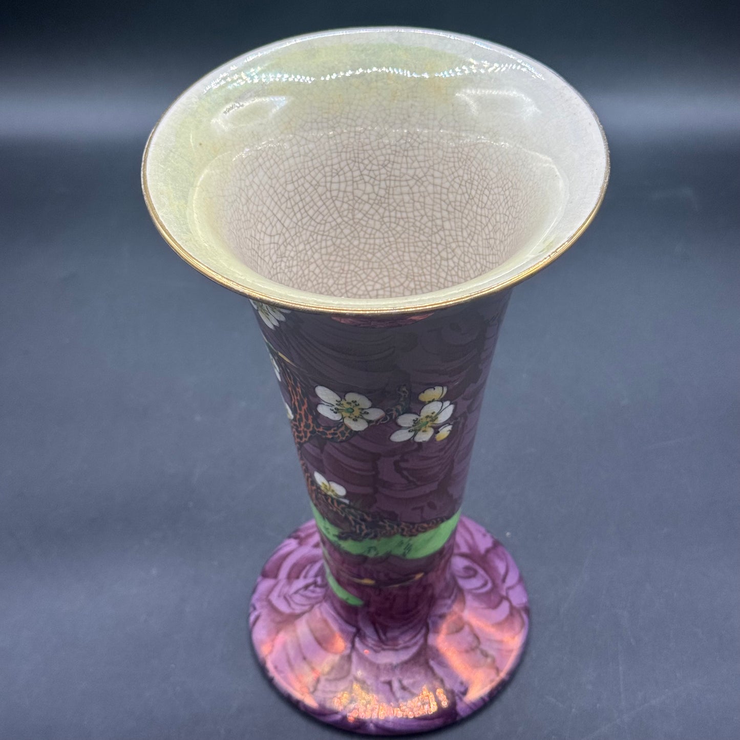 Vintage Staffordshire England Bird Motif Vase