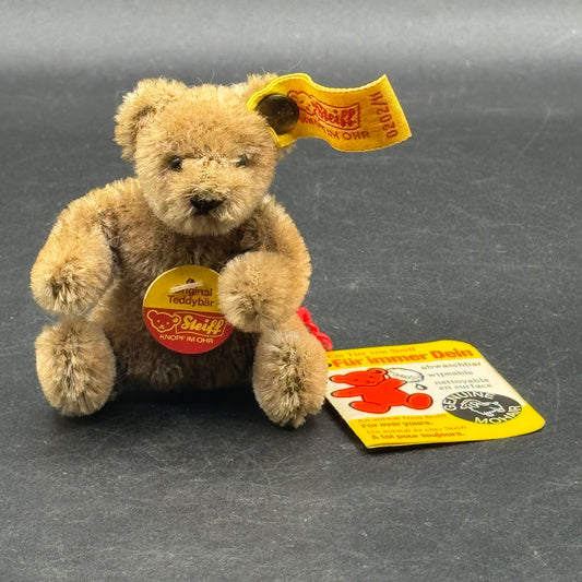 Vintage 1980s German Steiff Mohair Bear with original Tags & Paperwork