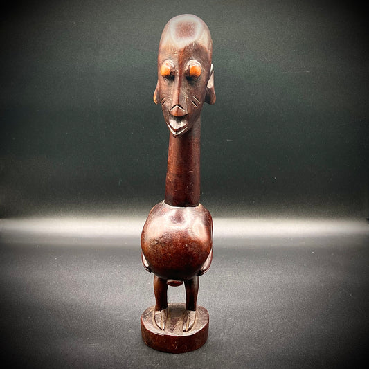 1940s Hand Carved Wood African Statue