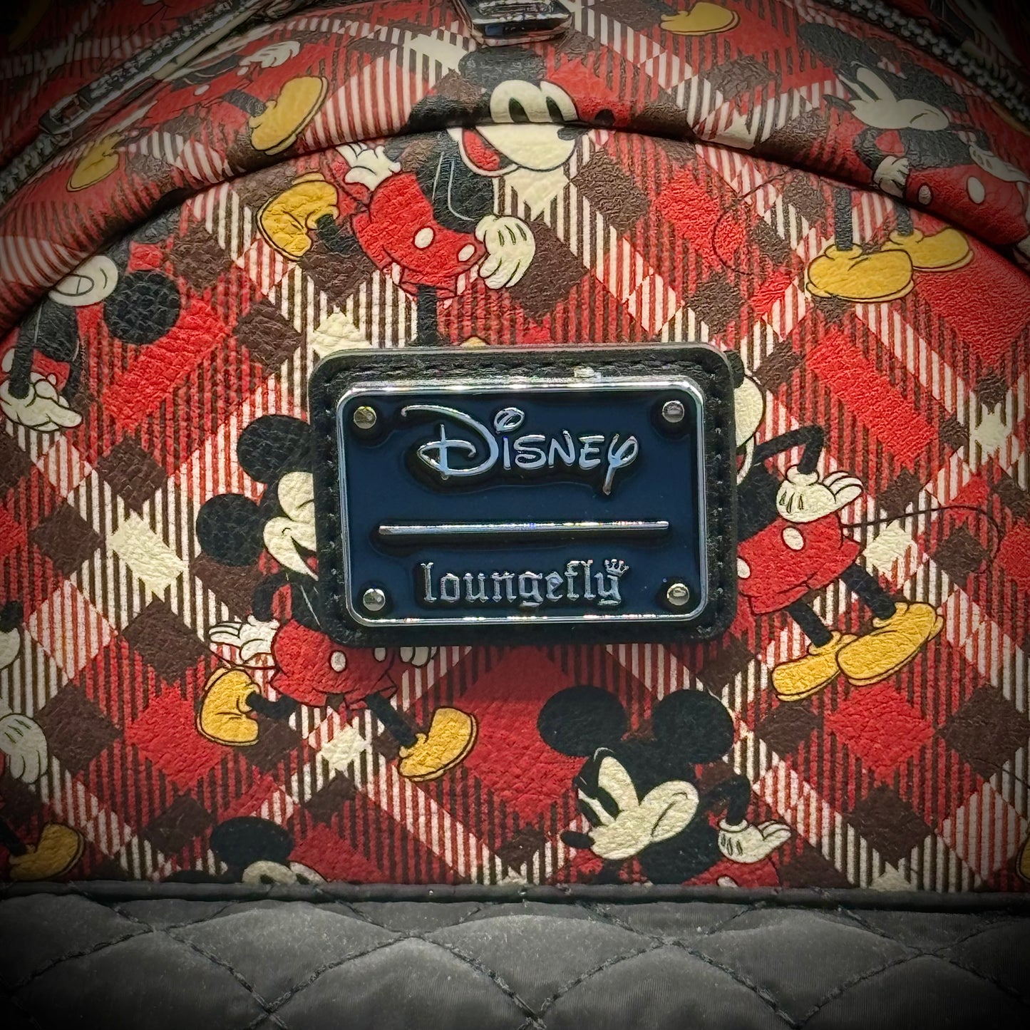 Loungefly Disney Plaid Mickey Mouse Purse/Backpack - New without Tags