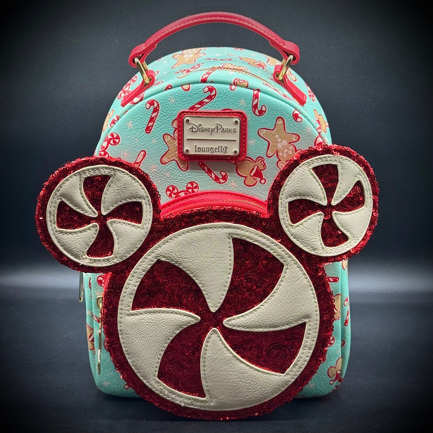 Loungefly Disney Park Exclusive Candy Cane Purse/Backpack - New without Tags