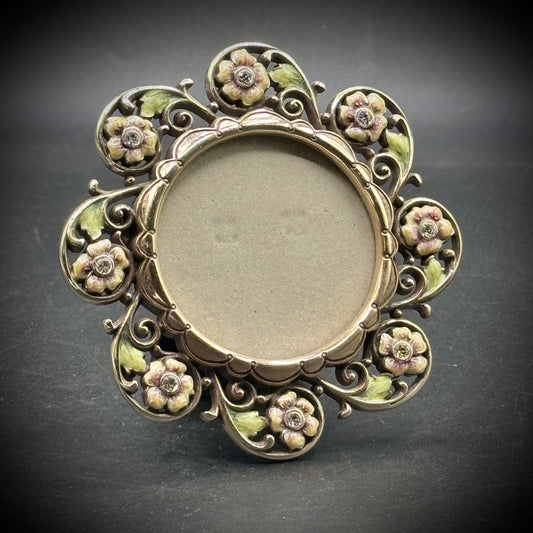 Brighton Enamel Crystal Flower Motif Frame