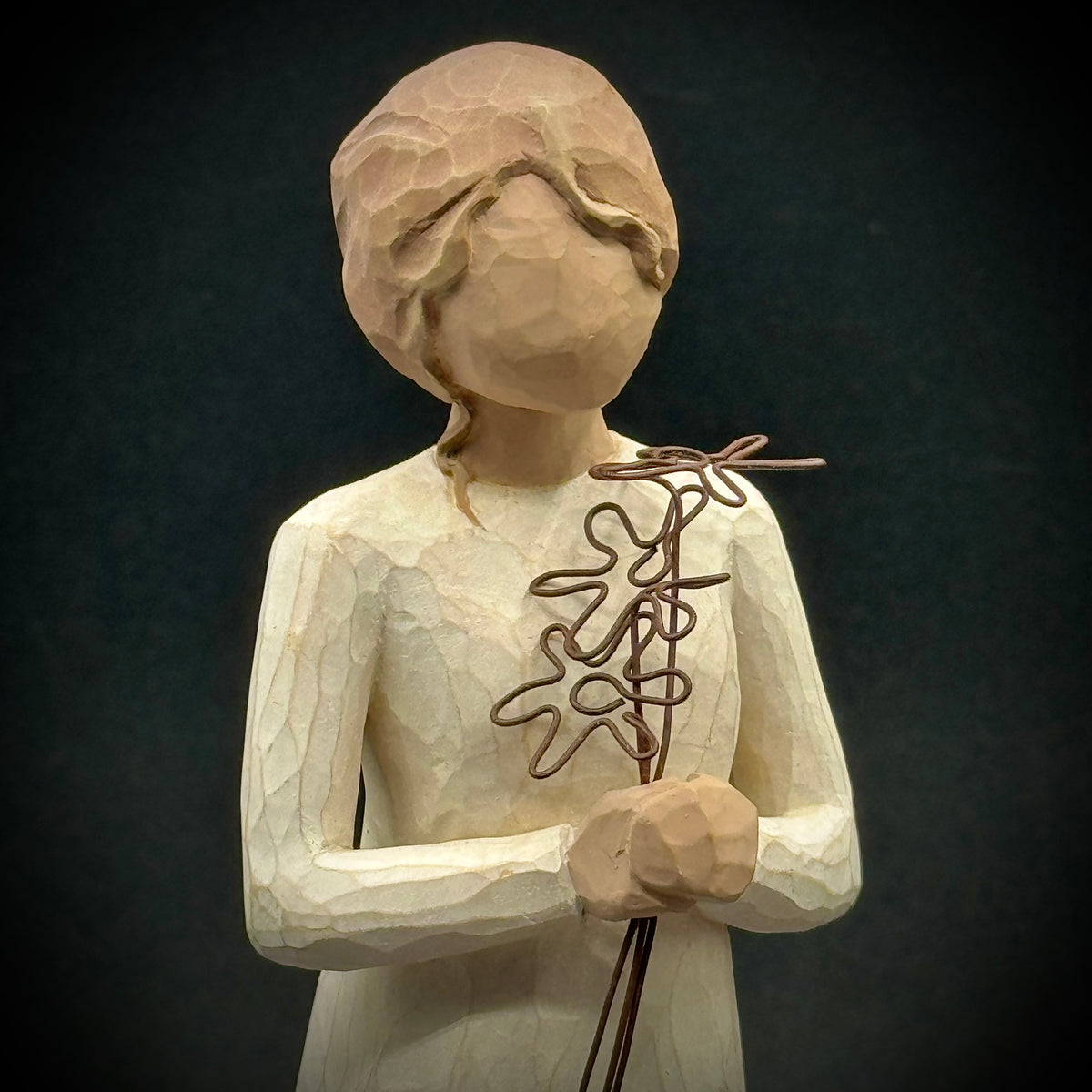 Willow Tree "Grateful" Figurine with Flowers