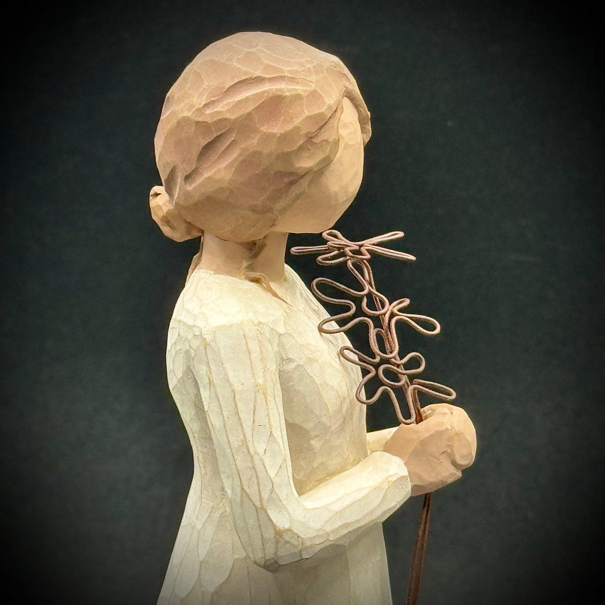 Willow Tree "Grateful" Figurine with Flowers
