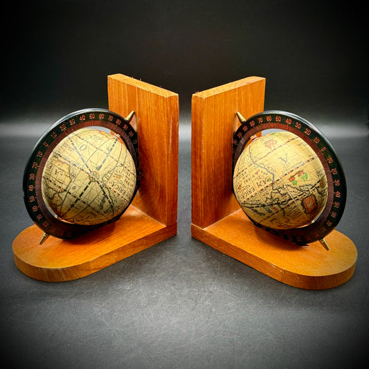 Vintage Apex Hong Kong Globe Bookends