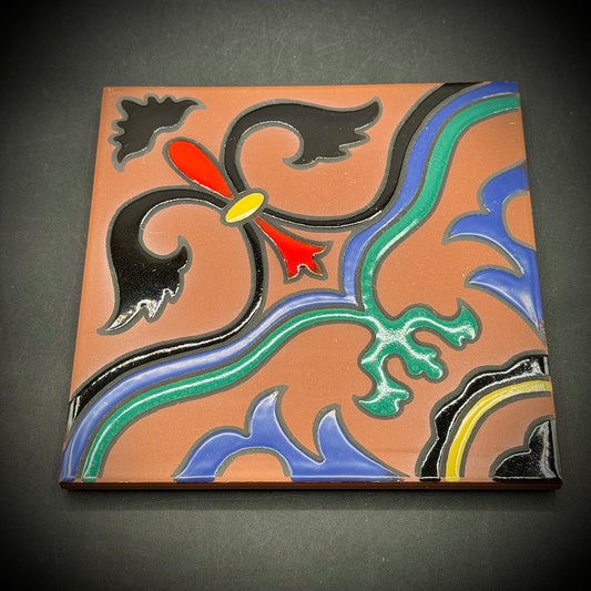Vibrant Santa Catalina Pottery Tile/Trivet