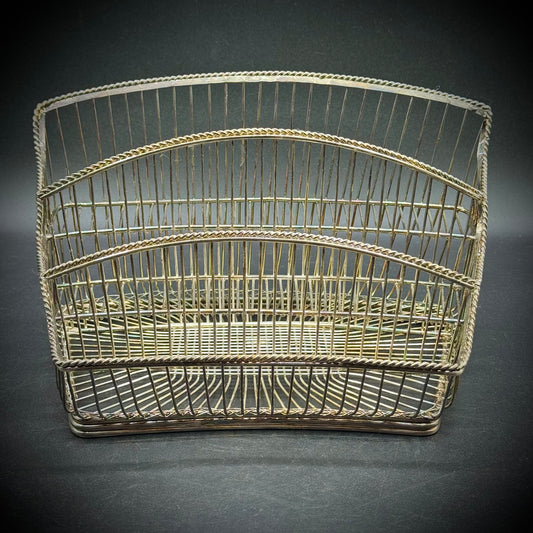 Vintage Silver Plated Wire 3-Tier Organizer