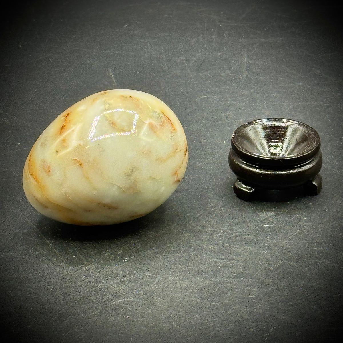 Polished Marble Egg on Base #1
