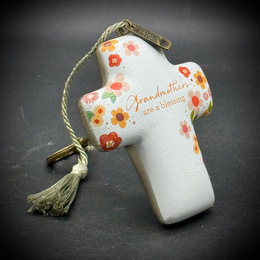 Artful Cross "Grandmothers Are A Blessing" Heart, Key & Tassel