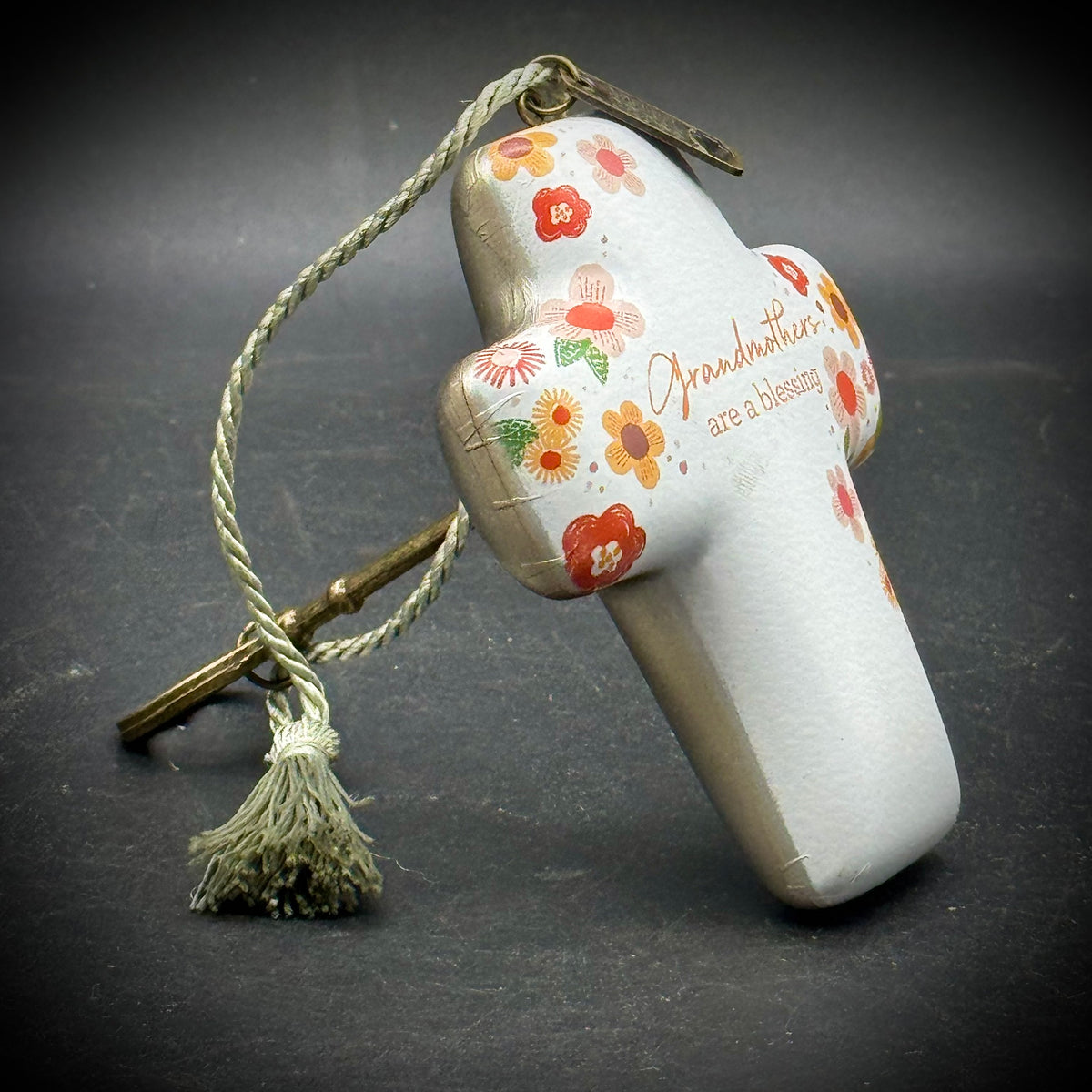 Artful Cross "Grandmothers Are A Blessing" Heart, Key & Tassel