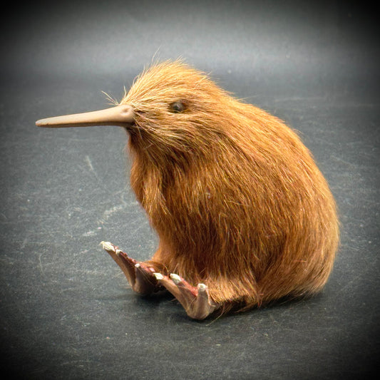 Faux Fur New Zealand Kiwi Figurine